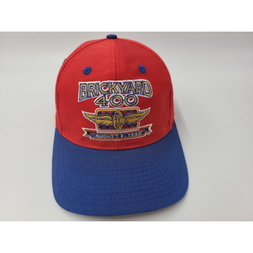 Vintage Brickyard 400 1996 Top of the World Snapback Hat Cap Men NASCAR Red Blue